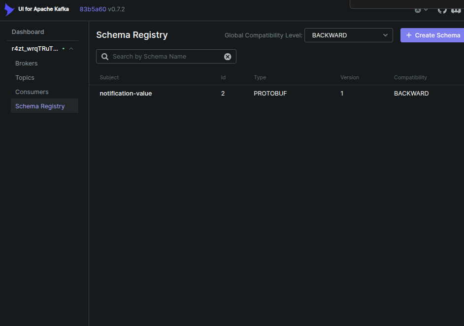 schema registry کافکا